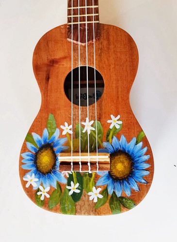 Blue daisy handmade and - blue,